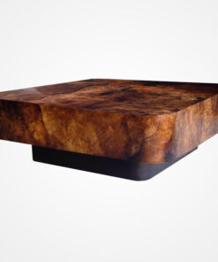 Lacquered Parchment Low Table signed Karl Springer