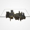 Sculpted Bronze Coffee Table by Paul Evans for Directional