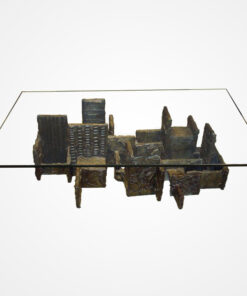 Sculpted Bronze Coffee Table by Paul Evans for Directional