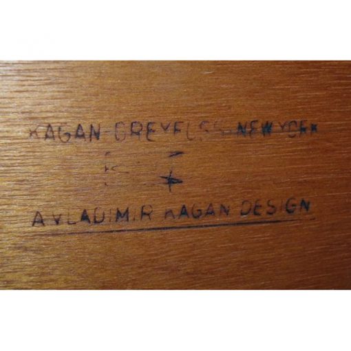 Travertine Top Low Table by Vladimir Kagan for Kagan Dreyfuss
