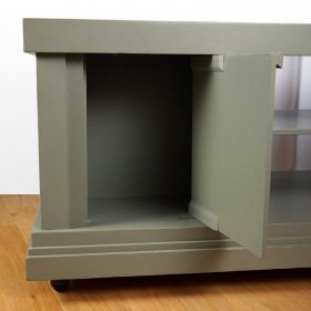 Rolling cabinet by Rudolph M. Schindler