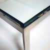 Corner detail of stainless steel coffee table by john vesey